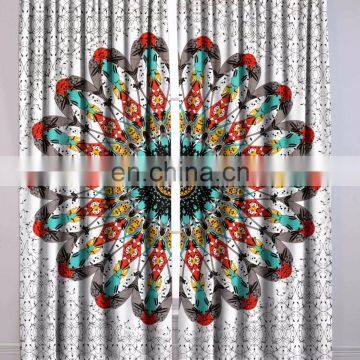 Indian 2017 New Mandala Art Curtain Set Cotton Boho Drapes Window Decor Curtain Set photo-3