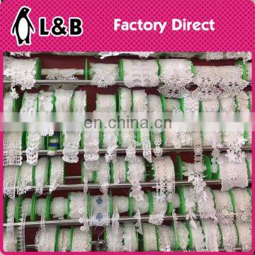 2017 Embroidery White Milk Silk Yards Chemical Lace Trims Border photo-3