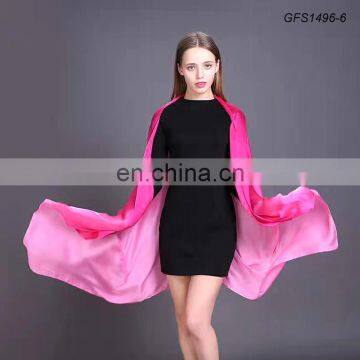 ombre color design new style high quality silk scarf