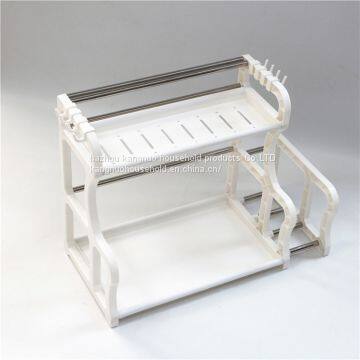 Household Kitchen Organizer Shelf Corner Storage Rack 2 Layers photo-3