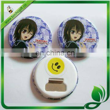 58mm round badge opener with magnet