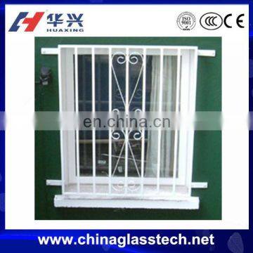 soundproof heat resistance clear float glass window grill models