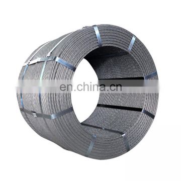 1860Mpa SWRH82B SWRH77B 7 wire Low relaxation Post Tension pc steel strand