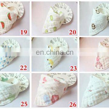 8 Layers 100% Cotton Lunch Bibs Towel Saliva Baby Kids Milk Letter Print Gauze Infants Bibs photo-4