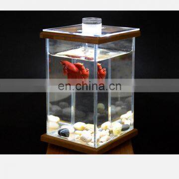 Mini Desk Fish Tank Creative Artware Aquarium Desktop Decoration photo-3