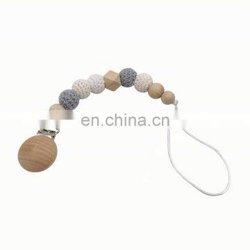 Wholesale Beach Wooden Baby Toy Beech Pacifier Clip photo-3