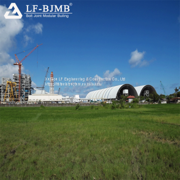 Factory Bolt Ball Space Frame Coal Storage Roofing Structure Power Plant Shed Cememt photo-2