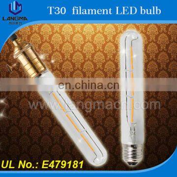 Langma High Power Warm White T-Shape Bulb Light Antique Vintage Edison Led Globe T30 Filament Lamps Clear/frosted/milky Glass photo-3