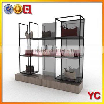 2015 acrylic and metal handbag display shelf manufacturer