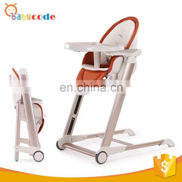 EN14988 multi-functional aluminum frame baby feeding high chair