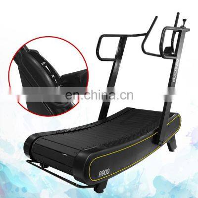 buy a treadmill curved self-generating  Commercial  Running no power fitness  treadmill with resistance adjustment