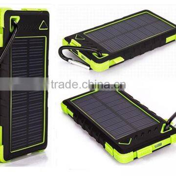 2015 high quality 8000mAh solar mobile power bank, waterproof solar mobile power bank, mobile solar cell power bank