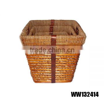 large rectangular willow storage basket