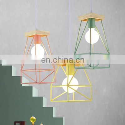 Modern and simple iron art single head pendant light for decorate