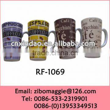 Tall V Shape Popular Ceramic Personality Beer Mug for Disposable Gift Mug