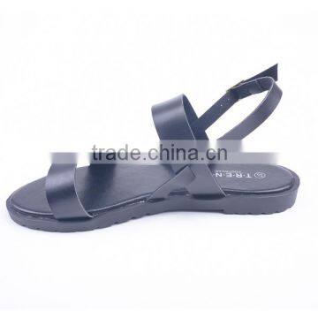 Yiwu LovelyT Fashion Latest Coming Ladies Simple Flat Heel Buckle Ankle Sandals Designs photo-4