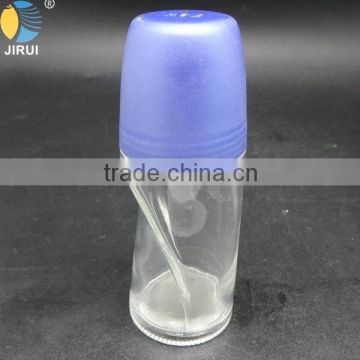 50ml Oblique Clear Roll on Glass Bottle