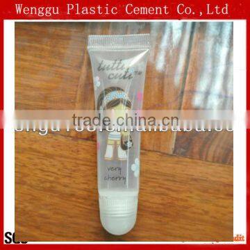 19mm 5ml empty lip gloss plastic tube for packing for lipgloss transparent plastic lipgloss tbe cosmetic lip balm tube