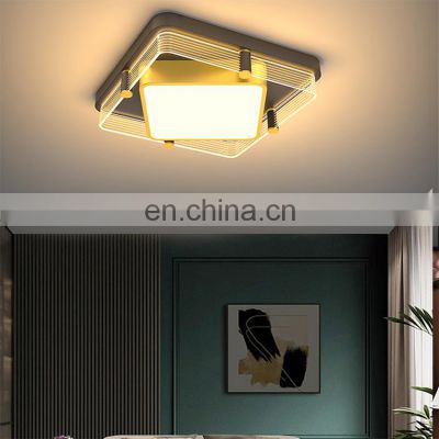 New Product Decoration Indoor Black Gold Bedroom Living Room Iron Acrylic Modern LED Ceiling Lamp