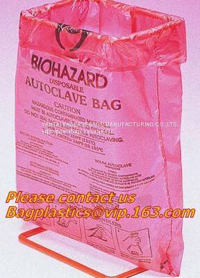 Biohazard Disposal Bags With Warning Label/Sterilization Indicator Lab Can Liners Labeling Biohazardous Trash Safely photo-5