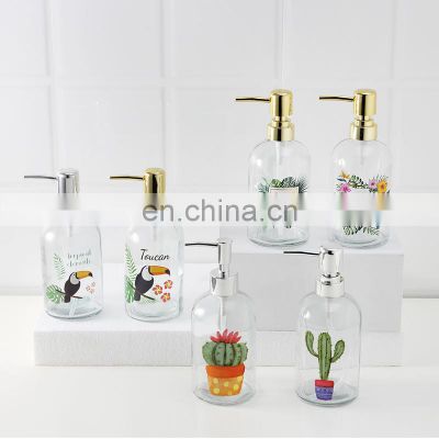 Quality Guarantee CE Approved custom glass soap dispenser with fancy printing