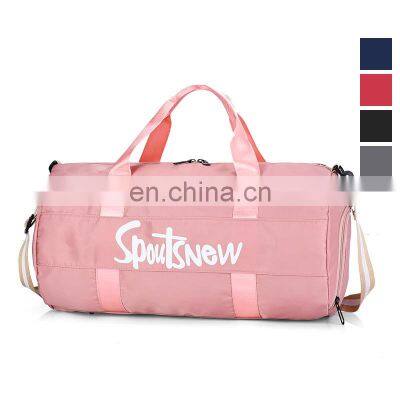 Oem Wholesale Custom Print Sports Duffel Bag Ladies With Shoe Compartments Mens Travel Bags