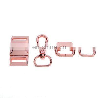 Factory High Quality In stock Custom Color Metal Dog Collar Accessories Metal Quick release buckle for Dog Collar