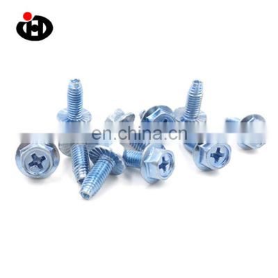 Jinghong HQ Cross recessed hexagon triangular tooth lock screw with flange FD1088