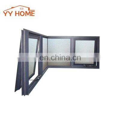 Aluminum Replacement Doors Double Glazed Aluminium Awning Window for Apartment Use