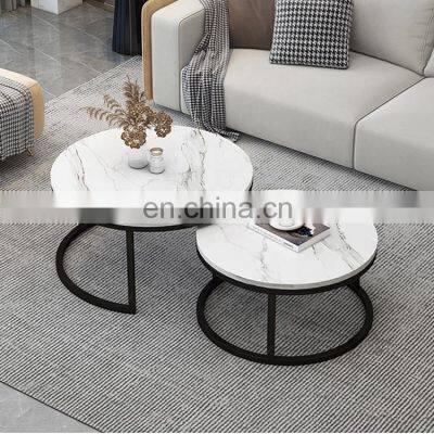 Luxury Coffee Tables Marble Coffee Table Living Room Simple Tea Center Table Set Small Round Apartment Center photo-2