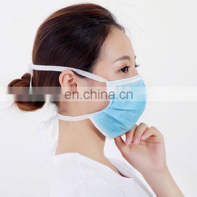 Medical surgical mask 3 ply tie on surgical face mask with tie