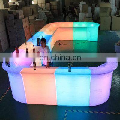 Illuminated Portable led Bar Counter Outdoor Glowing LED Bar Counter Nightclub Furniture Modern LED Bar Counter