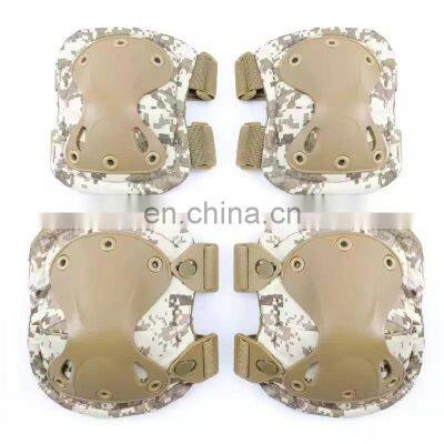 Tactical Four Pieces Knee Pads Elbow Pads Set Men's Outdoor Motorcycle Camo Protecting Sports Tactical Knee Pads photo-4