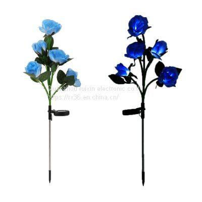 Outdoor Solar Garden Lamp Christmas Decoration Ip65 Waterproof Multi-Color Changing Led Solar Lily Flower Lights photo-3