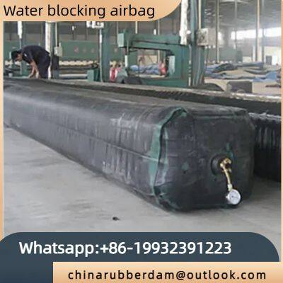 Customized municipal pipeline water blocking and leak sealing repair with rubber inflatable airbags for water blocking and pipeline sealing devices for airbag sealing