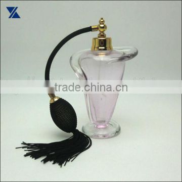 atomizer sprayer black bulb and tassel pink perfume bottle