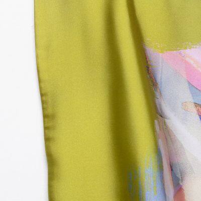 2025 European and American Spring New Style Round Neck One Sleeve Asymmetric Printed Dress for Women photo-2