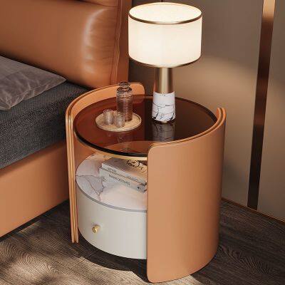 Solid wood bedside table