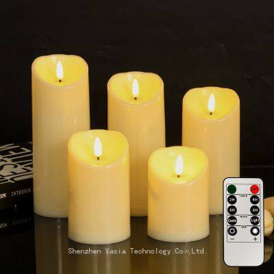 Bulk Flameless LED Candles Battery Operated with Remote & Timer – Real Wax Pillars in Decorative Sets/Packs, 4