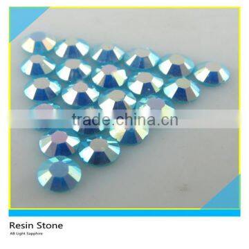 ss20 AB Light Sapphire Hotfix Epoxy Resin Round Stone For Motif Transfer