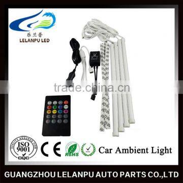 2016 Fashion Auto Waterproof RGB 30mm LED Daytime Running Light Car Stripe Led Sound Activated Atmosphere Light photo-3