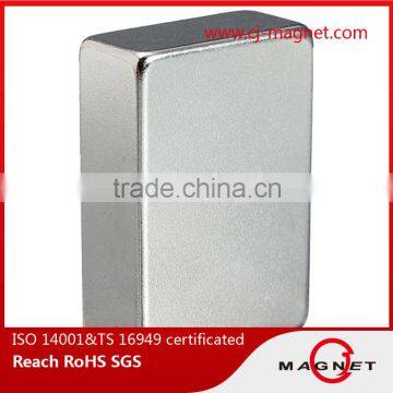 N40 F35X23X12 mm NdFeB magnet coating with NI with SGS and ROHS