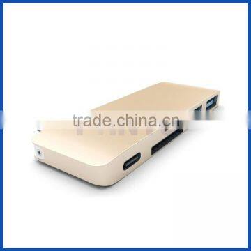 USB type C to 5-in-1 PD function USB-C combo USB 3.0 hub with card reader adapter for 12" New macbook                        
                                                Quality Choice