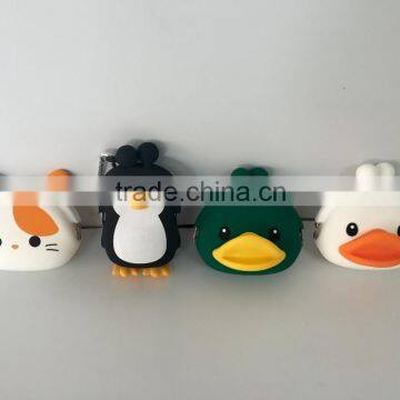 2016 New Design Promotional 3D Cute Cat Shape Silicone Coin Purse /animal Wallet With Rubber Squeeze photo-5