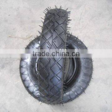 square pattern 4.80/4.00-8 wheelbarrow tyre and tube