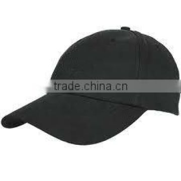 100% Cotton Twill Baseball Cap Black