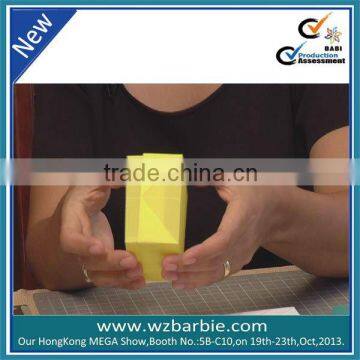 pvc clear yellow material for folding box