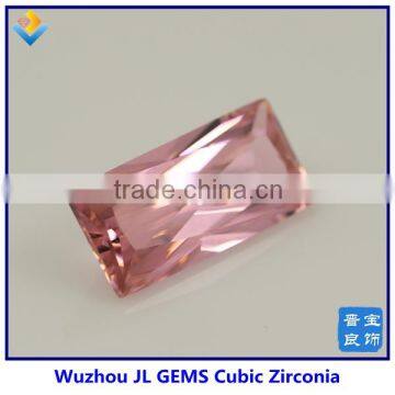 Wholesale High Quality Pink Rectangle Cubic Zirconia Loose Beads Of China