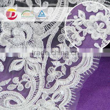 Wholesale Cheap Nylon Cotton Embriodered Tulle Lace for Dress China Supplier photo-6