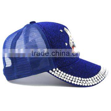 Stylish High Quality Girls Rhinestones Trucker Cap photo-3